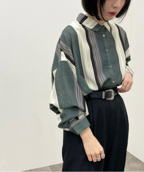 apres jour mignon(アプレジュールミニョン)の「アソート柄シャツ【ZOZOTOWN限定アイテム】(シャツ/ブラウス・レディース・ベージュ/ブラック系その他/アイボリー/ライトベージュ・X-LARGE/フリー)」の6枚目の写真