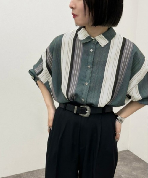 apres jour mignon(アプレジュールミニョン)の「アソート柄シャツ【ZOZOTOWN限定アイテム】(シャツ/ブラウス・レディース・ベージュ/ブラック系その他/アイボリー/ライトベージュ・X-LARGE/フリー)」の8枚目の写真