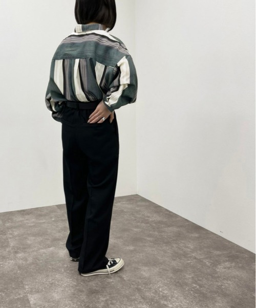 apres jour mignon(アプレジュールミニョン)の「アソート柄シャツ【ZOZOTOWN限定アイテム】(シャツ/ブラウス・レディース・ベージュ/ブラック系その他/アイボリー/ライトベージュ・X-LARGE/フリー)」の12枚目の写真