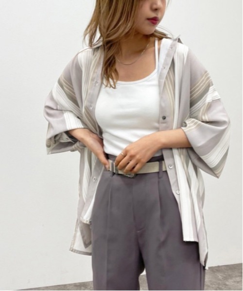 apres jour mignon(アプレジュールミニョン)の「アソート柄シャツ【ZOZOTOWN限定アイテム】(シャツ/ブラウス・レディース・ベージュ/ブラック系その他/アイボリー/ライトベージュ・X-LARGE/フリー)」の14枚目の写真