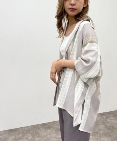 apres jour mignon(アプレジュールミニョン)の「アソート柄シャツ【ZOZOTOWN限定アイテム】(シャツ/ブラウス・レディース・ベージュ/ブラック系その他/アイボリー/ライトベージュ・X-LARGE/フリー)」の16枚目の写真