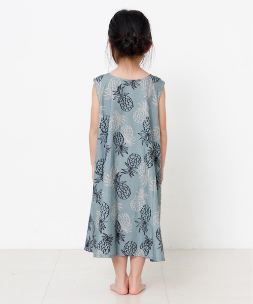 MAKE YOUR DAY（メイクユアデイ）の「2WAYパイナップル柄サンドレス■80～140cm（ワンピース・キッズ・ミント/モカ・140/80/90/100/130/110/120）」の5枚目の写真