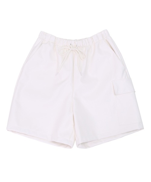 Figments(フィグメンツ)の「合皮ショートパンツ(その他パンツ・レディース・ホワイト/ブラック・SMALL/MEDIUM)」の4枚目の写真