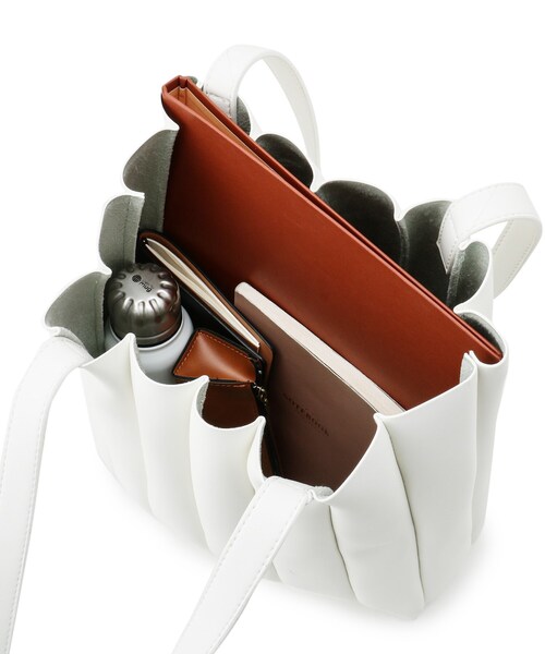 DRESKIP（ドレスキップ）の「◆かぼちゃプリーツトート（トートバッグ・レディース・ブラック/ベージュ/オフホワイト/ピンク系・00）」の9枚目の写真