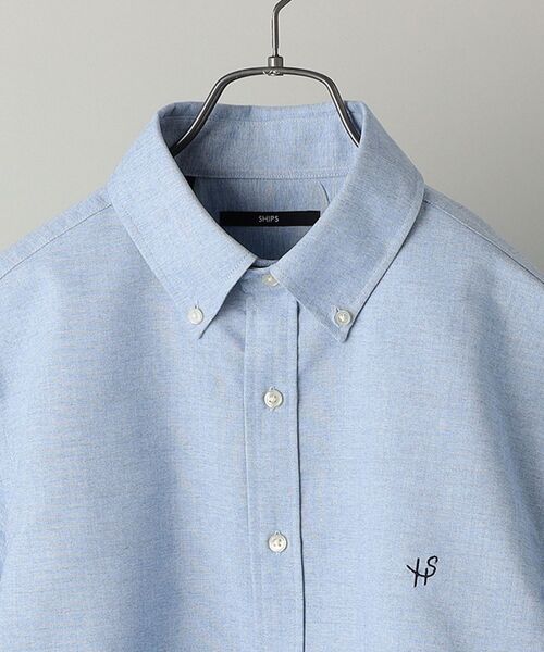 SHIPS(シップス)の「【WEB限定】SHIPS: 防シワ・吸水速乾・UVケア Drymix(R) ワンポイント ロゴ オックスフォード ボタンダウン シャツ 2(シャツ/ブラウス・メンズ・ブルー/ホワイト/ライトブルー・LARGE/XX-LARGE/SMALL/X-LARGE/MEDIUM)」の5枚目の写真