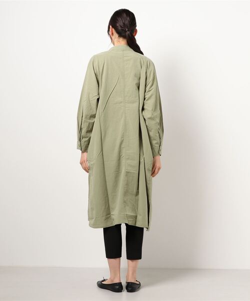 Samansa Mos2(サマンサ モスモス)の「リネン混ラグランワンピコート(その他アウター・レディース・カーキ/ブラウン/ベージュ・フリ-)」の4枚目の写真