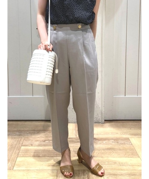 Te chichi TERRASSE(テチチテラス)の「麻調テーパードパンツ(その他パンツ・レディース・オフホワイト/グレー/ブラック・フリ-)」の3枚目の写真