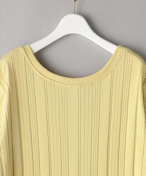 BEAUTY&YOUTH UNITED ARROWS（ビューティーアンドユースユナイテッドアローズ）の「BY ランダムリブ5分袖ワンピース（ワンピース・レディース・イエロー/ブラック/ナチュラル・FREE）」の15枚目の写真