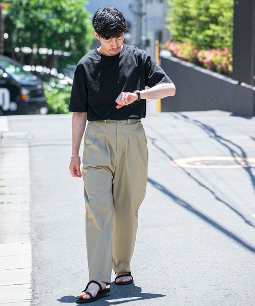 ITEMS URBANRESEARCH（アイテムズ アーバンリサーチ）の「2タック ワイドパンツ（その他パンツ・メンズ・ブラック/ダークグレー/グレー/ベージュ・MEDIUM/SMALL/LARGE）」の8枚目の写真