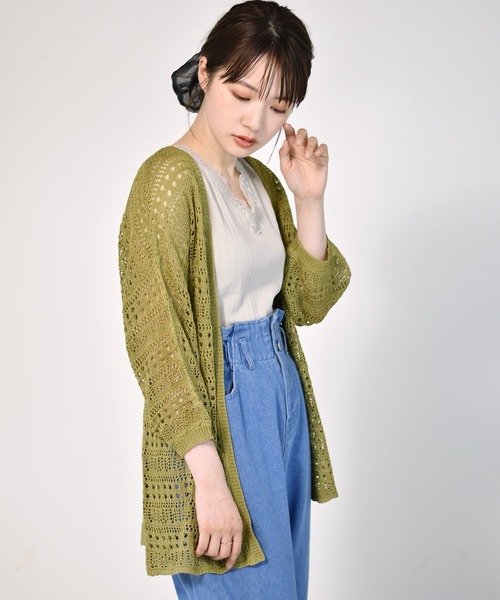 セール スカシ編みニットカーデ カーディガン ボレロ Retro Girl レトロガール のファッション通販 Zozotown