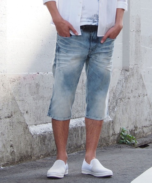 HIDEAWAYS NICOLE(ハイダウェイニコル)の「デザインクロップドパンツ(デニムパンツ・メンズ・その他2/ピンク/ホワイト/その他1・LARGE/X-LARGE/SMALL/MEDIUM)」の3枚目の写真