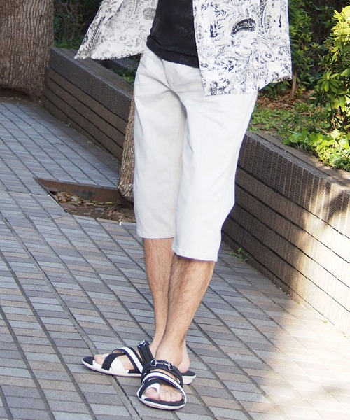 HIDEAWAYS NICOLE(ハイダウェイニコル)の「デザインクロップドパンツ(デニムパンツ・メンズ・その他2/ピンク/ホワイト/その他1・LARGE/X-LARGE/SMALL/MEDIUM)」の1枚目の写真