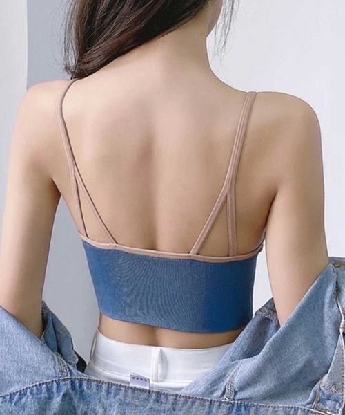 Anuenue（アヌエヌエ）の「インナーレス パッド入りジップアップキャミソール（キャミソール・レディース・B/F/A/C/D/E・FREE）」の7枚目の写真