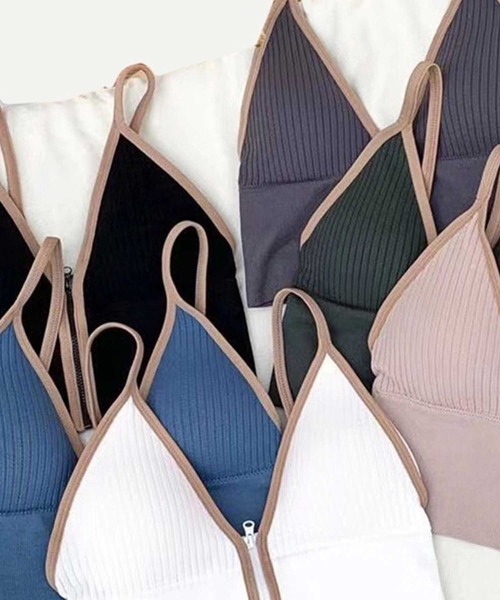 Anuenue（アヌエヌエ）の「インナーレス パッド入りジップアップキャミソール（キャミソール・レディース・B/F/A/C/D/E・FREE）」の8枚目の写真