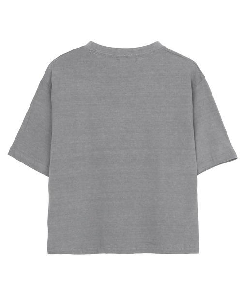 Figments（フィグメンツ）の「ワンポイントクロップドTシャツ（Tシャツ/カットソー・レディース・スミクロ/サックスブルー/グレー・FREE）」の10枚目の写真