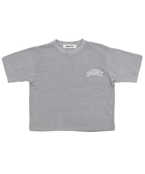 Figments（フィグメンツ）の「ワンポイントクロップドTシャツ（Tシャツ/カットソー・レディース・スミクロ/サックスブルー/グレー・FREE）」の11枚目の写真