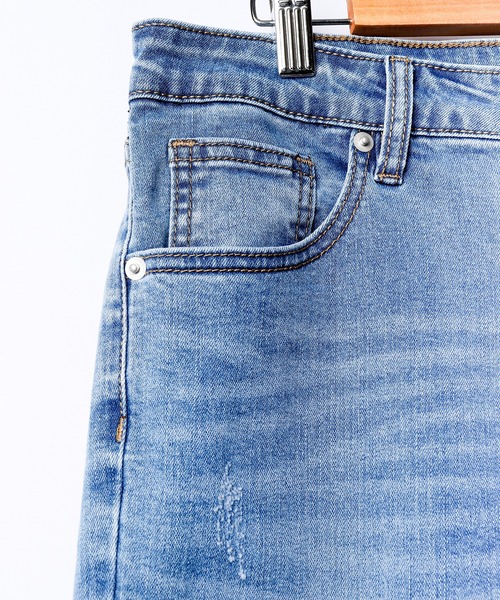 FUNALIVE（ファンアライブ）の「ダメージ加工 ストレッチデニムパンツ EXPECTATION（デニムパンツ・メンズ・ライトグレー/グレー/ブラック/インディゴブルー/ブルー/ダークブラック・M/L/XL/S）」の8枚目の写真