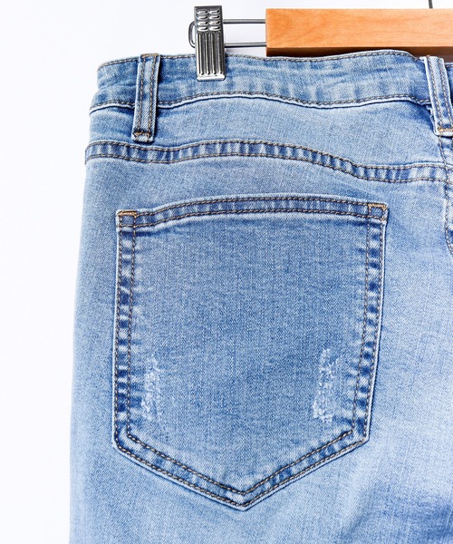 FUNALIVE（ファンアライブ）の「ダメージ加工 ストレッチデニムパンツ EXPECTATION（デニムパンツ・メンズ・ライトグレー/グレー/ブラック/インディゴブルー/ブルー/ダークブラック・M/L/XL/S）」の11枚目の写真