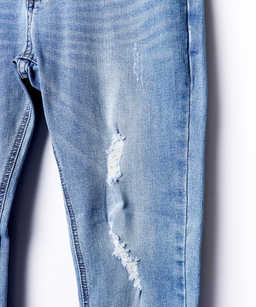 FUNALIVE（ファンアライブ）の「ダメージ加工 ストレッチデニムパンツ EXPECTATION（デニムパンツ・メンズ・ライトグレー/グレー/ブラック/インディゴブルー/ブルー/ダークブラック・M/L/XL/S）」の13枚目の写真