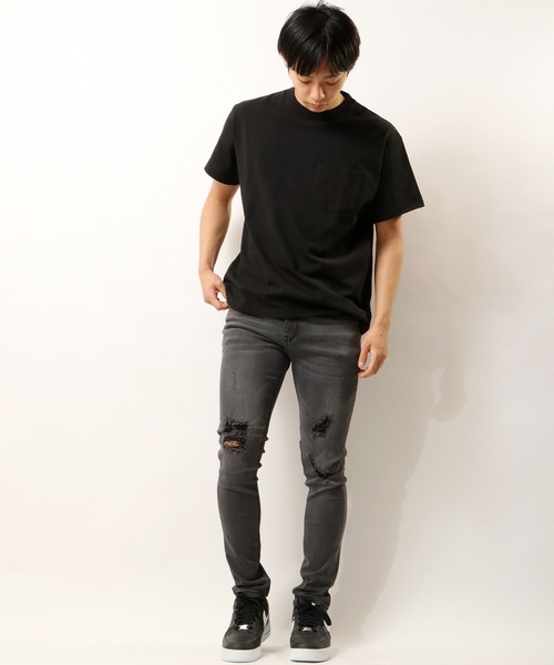 FUNALIVE（ファンアライブ）の「ダメージ加工 ストレッチデニムパンツ EXPECTATION（デニムパンツ・メンズ・ライトグレー/グレー/ブラック/インディゴブルー/ブルー/ダークブラック・M/L/XL/S）」の20枚目の写真