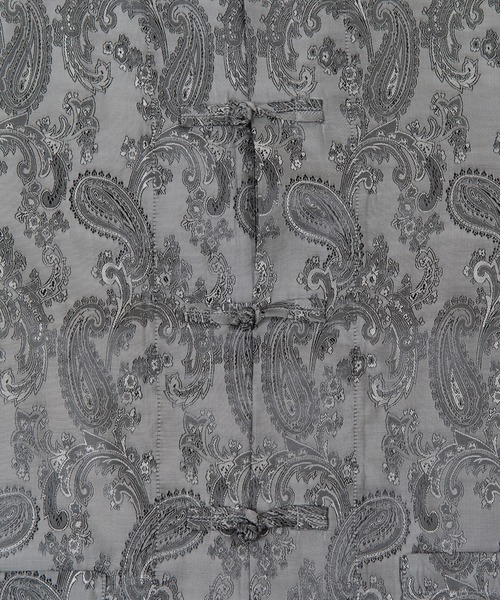 PUNYUS（プニュズ）の「チャイナ柄半袖シャツ（シャツ/ブラウス・レディース・ブラック/ブルー/グレー・1/2/4/3）」の9枚目の写真