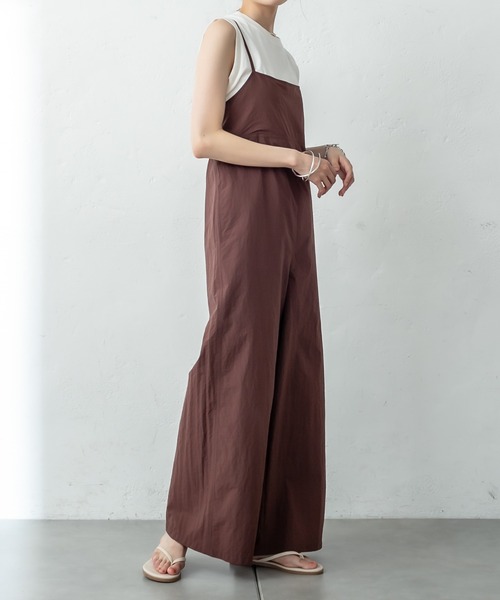 mystic(ミスティック)の「ナイロンキャミサロペット(サロペット/オーバーオール・レディース・ブラック/ブラウン・FREE)」の5枚目の写真