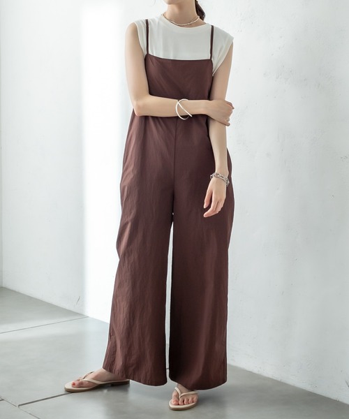 mystic(ミスティック)の「ナイロンキャミサロペット(サロペット/オーバーオール・レディース・ブラック/ブラウン・FREE)」の8枚目の写真