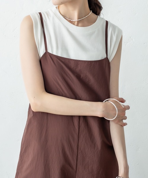 mystic(ミスティック)の「ナイロンキャミサロペット(サロペット/オーバーオール・レディース・ブラック/ブラウン・FREE)」の13枚目の写真