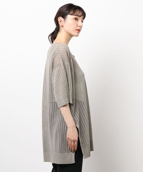 Lugnoncure(ルノンキュール)の「透かし編みプルオーバー(ニット/セーター・レディース・ブラック/グレー/オフホワイト・フリ-)」の5枚目の写真