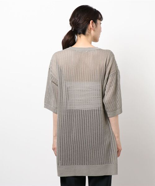 Lugnoncure(ルノンキュール)の「透かし編みプルオーバー(ニット/セーター・レディース・ブラック/グレー/オフホワイト・フリ-)」の4枚目の写真