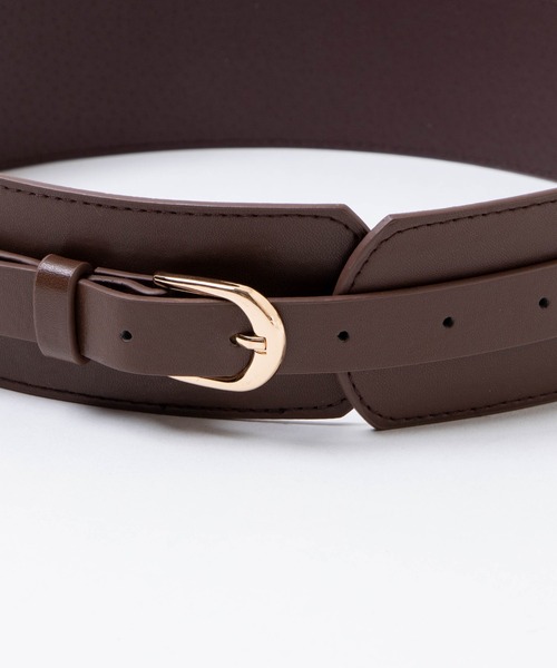 WEGO（ウィゴー）の「WEGO/ナローコルセットベルト（ベルト・レディース・オフホワイト/ブラウン/ブラック・FREE）」の7枚目の写真