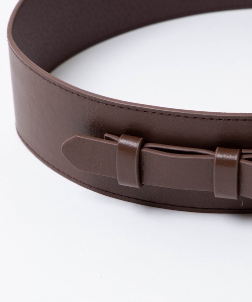 WEGO（ウィゴー）の「WEGO/ナローコルセットベルト（ベルト・レディース・オフホワイト/ブラウン/ブラック・FREE）」の8枚目の写真