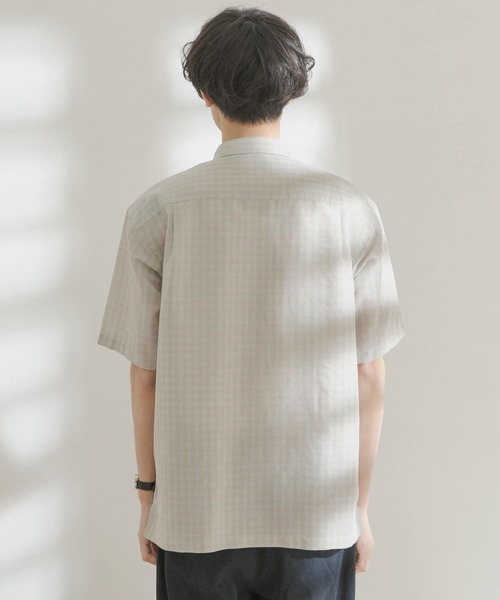 FORK&SPOON（フォークアンドスプーン）の「FORK&SPOON　コットンリネンボイルショートスリーブシャツ（シャツ/ブラウス・メンズ・アイボリー/グレー系その他/ブルー系その他・4/5）」の5枚目の写真