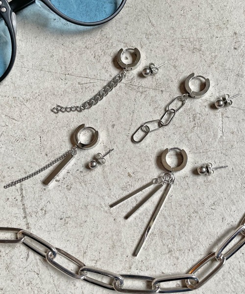 SPINNS（スピンズ）の「モチーフチェーンデザインフープピアス（ピアス（両耳用）・メンズ・A/B/D/C・ONESIZE）」の19枚目の写真