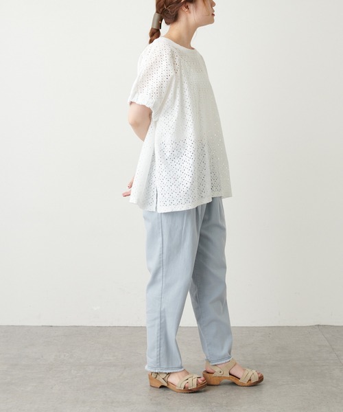 PUAL CE CIN(ピュアルセシン)の「【WEB限定】カットワークレース刺繍ブラウス(シャツ/ブラウス・レディース・ホワイト/ブラック・FREE)」の12枚目の写真