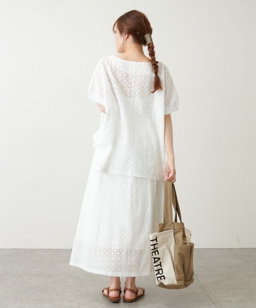 PUAL CE CIN(ピュアルセシン)の「【WEB限定】カットワークレース刺繍ブラウス(シャツ/ブラウス・レディース・ホワイト/ブラック・FREE)」の16枚目の写真