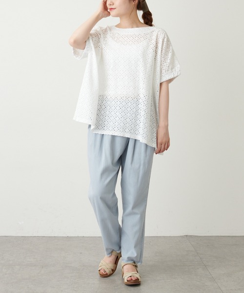 PUAL CE CIN(ピュアルセシン)の「【WEB限定】カットワークレース刺繍ブラウス(シャツ/ブラウス・レディース・ホワイト/ブラック・FREE)」の10枚目の写真