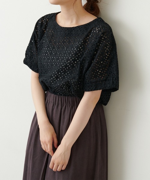 PUAL CE CIN(ピュアルセシン)の「【WEB限定】カットワークレース刺繍ブラウス(シャツ/ブラウス・レディース・ホワイト/ブラック・FREE)」の19枚目の写真