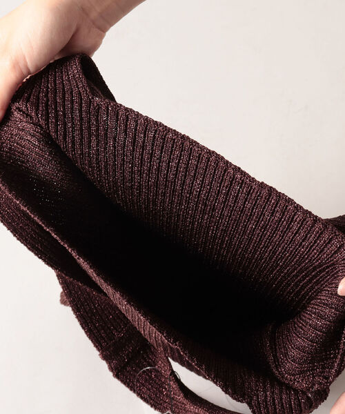 fredy repit（フレディレピ）の「メタリックリブバッグ（ショルダーバッグ・レディース・ブラック/ブラウン・FREE）」の6枚目の写真