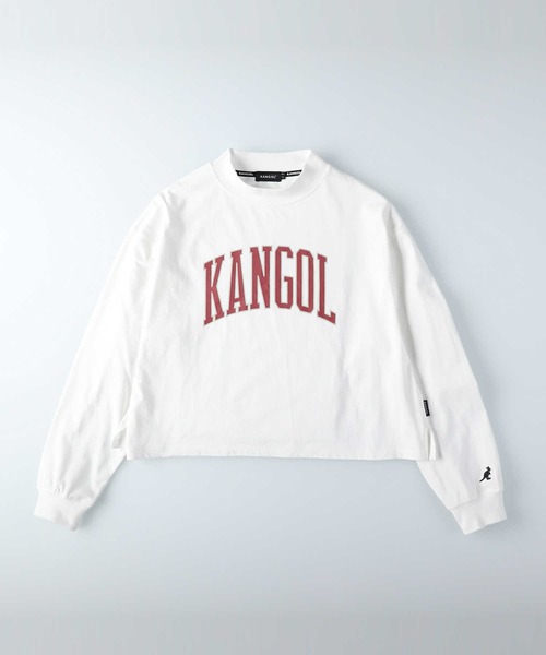 KANGOL（カンゴール）の「【KANGOL】ショート丈ロゴロンＴ（Tシャツ/カットソー・レディース・ホワイト/グリーン/ブラック・L/M）」の9枚目の写真