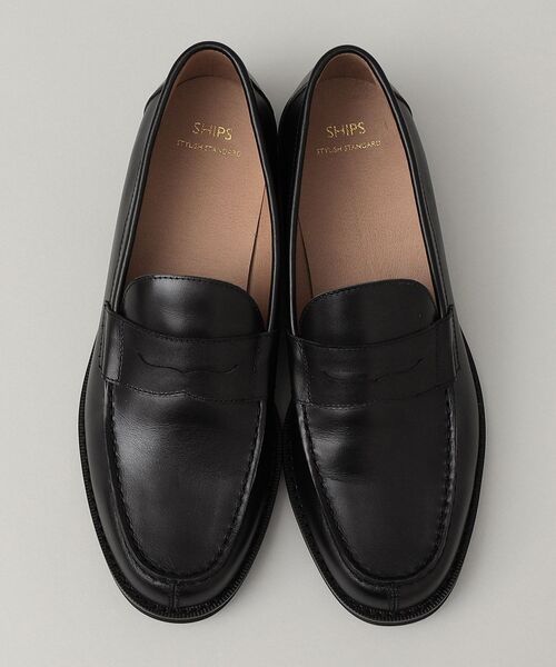 SHIPS（シップス）の「SHIPS:カーフレザー コイン ローファー（ローファー・メンズ・ブラック・8/10/9/7）」の3枚目の写真