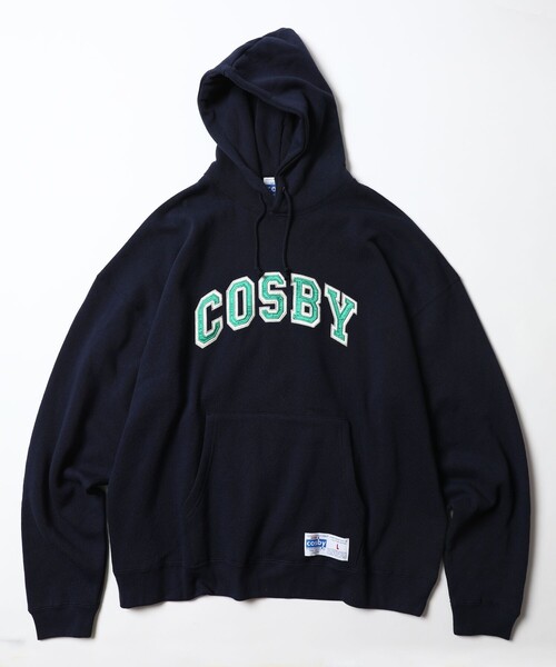 FREAK'S STORE(フリークスストア)の「WEB限定 GERRY COSBY×FREAK'S STORE/ジェリーコスビー 別注 ビッグシルエット カレッジロゴ プルオーバーパーカー/フーディー/刺繍(パーカー・メンズ・ブラック/ダークグリーン/ネイビー/杢グレー・SMALL/MEDIUM/LARGE/X-LARGE)」の4枚目の写真