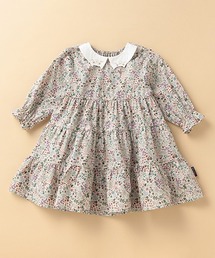 kladskap | ネコ衿ティアード8分袖ワンピース(ワンピース)