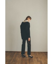 CLANE | BACK OPEN CABLE V NECK KNIT TOPS(ニット/セーター)