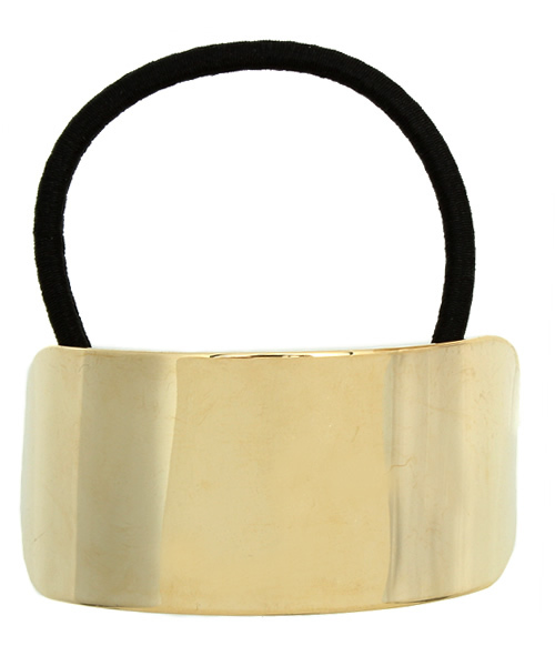 CIAOPANIC（チャオパニック）の「【Ciaopanic】プレートヘアゴム（ヘアゴム・レディース・ゴールド/シルバー・FREE）」の2枚目の写真