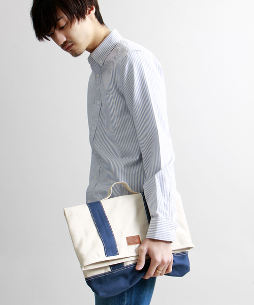 WEGO(ウィゴー)の「WEGO/キャンバスクラッチバッグ(クラッチバッグ・レディース・ネイビー/ワイン・FREE)」の16枚目の写真