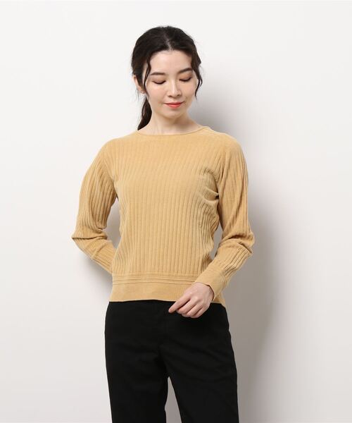 SALON adam et rope'(サロン アダム エ ロペ)の「【極上の肌ざわり】2WAYリブプルオーバー -CreamyCotton /クリーミーコットン-(カーディガン/ボレロ・レディース・ベージュ/オフホワイト/グリーン・FREE)」の11枚目の写真