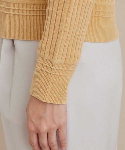 SALON adam et rope'(サロン アダム エ ロペ)の「【極上の肌ざわり】2WAYリブプルオーバー -CreamyCotton /クリーミーコットン-(カーディガン/ボレロ・レディース・ベージュ/オフホワイト/グリーン・FREE)」の14枚目の写真