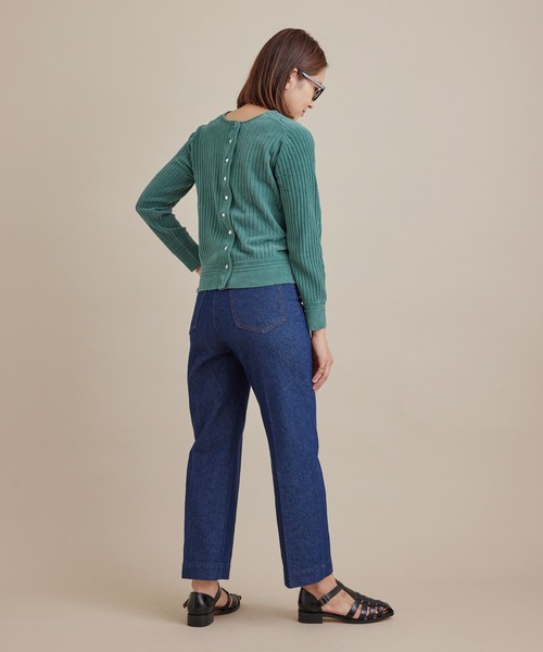 SALON adam et rope'(サロン アダム エ ロペ)の「【極上の肌ざわり】2WAYリブプルオーバー -CreamyCotton /クリーミーコットン-(カーディガン/ボレロ・レディース・ベージュ/オフホワイト/グリーン・FREE)」の10枚目の写真