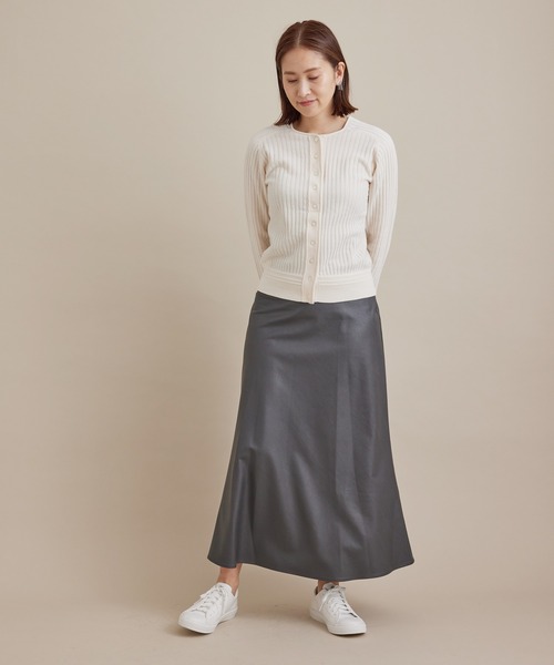 SALON adam et rope'(サロン アダム エ ロペ)の「【極上の肌ざわり】2WAYリブプルオーバー -CreamyCotton /クリーミーコットン-(カーディガン/ボレロ・レディース・ベージュ/オフホワイト/グリーン・FREE)」の19枚目の写真